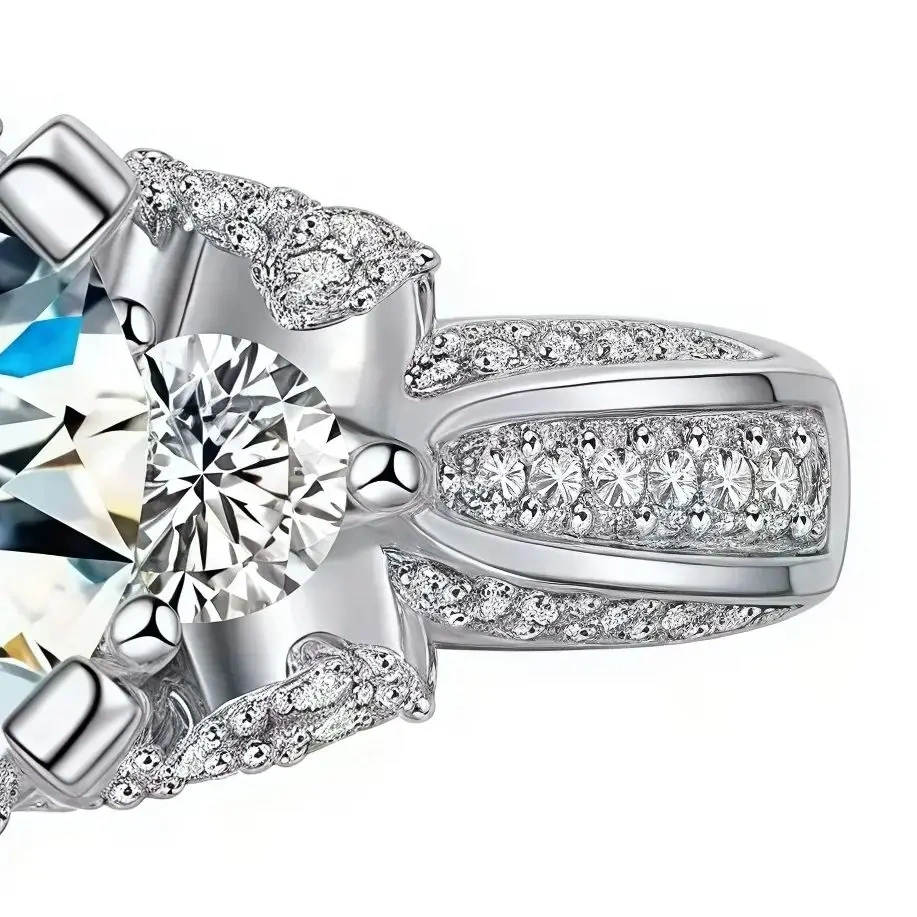 ShanLover Brand CMA Certificate 925 Sterling Silver Gemstones Ring for Women Moissanite Gemstones Diamond Rings Jewelry