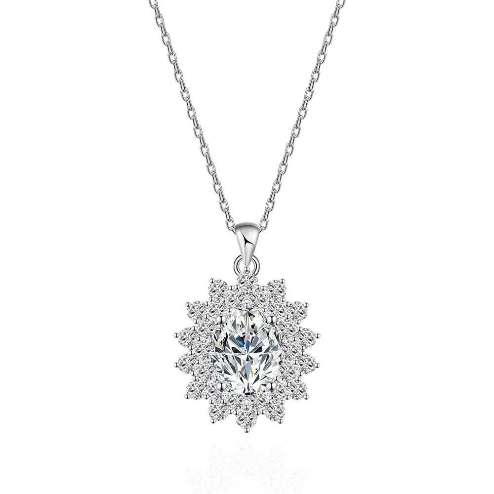 ShanLover Brand GRA Certificated MST Top Grade Pendant Necklace for Women S925 925 Sterling Silver Pendants Necklaces Jewelry