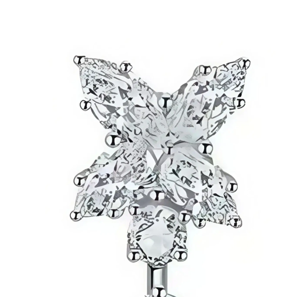 ShanLover Brand Light Luxury Elegant Lab Grown Gemstones Earrings Light Blue Flower Design Pendant Earrings Party Jewelry