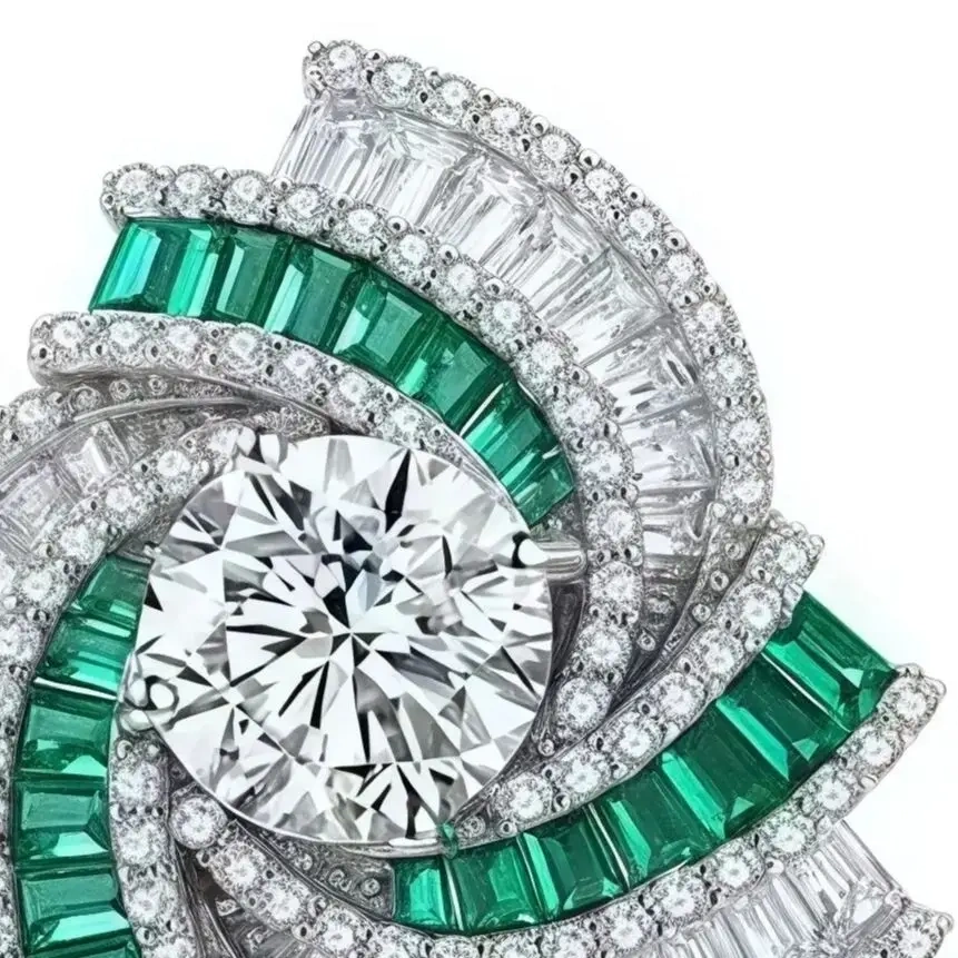 ShanLover Brand High Quality 925 Sterling Silver Lab Grown Gemstones Emerald Ear Studs Earrings Jewelry CMA Certificate