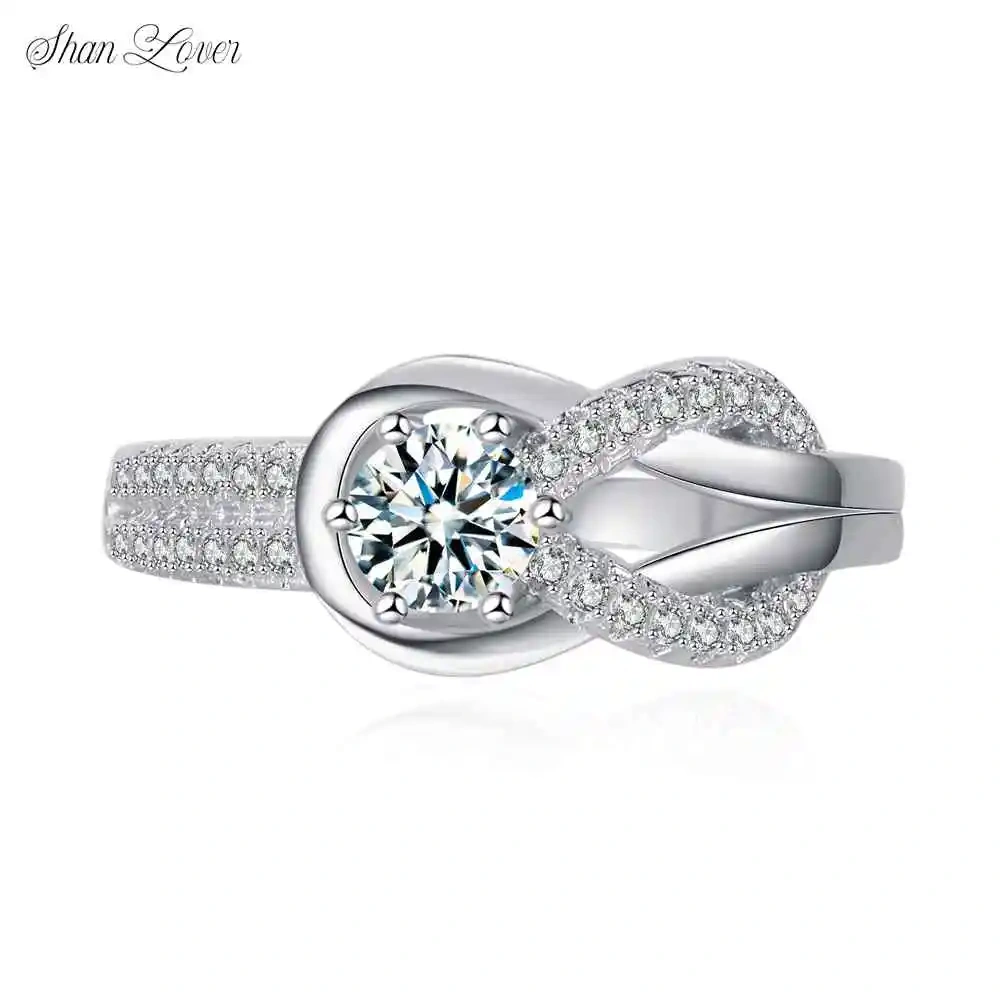 ShanLover Brand Mosan Diamond Ring for Women High Quality 925 Sterling Silver High End Niche Design Elegant Fashion Jewelry
