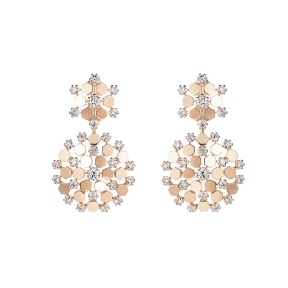 Winkin Winsin S925 Silver Honeycomb Firework Necklace and Earrings Set with High End Sense