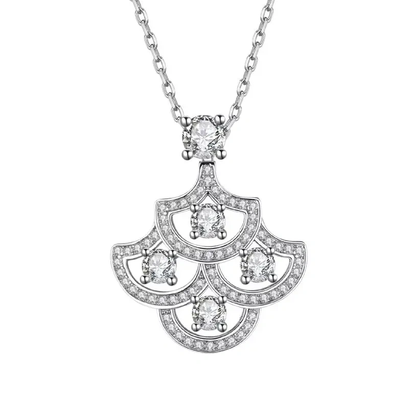 ShanLover Brand High Grade Real 925 Sterling Silver Pendant Necklace for Women Elegant Jewelry Platinum White Gold Plating Gift