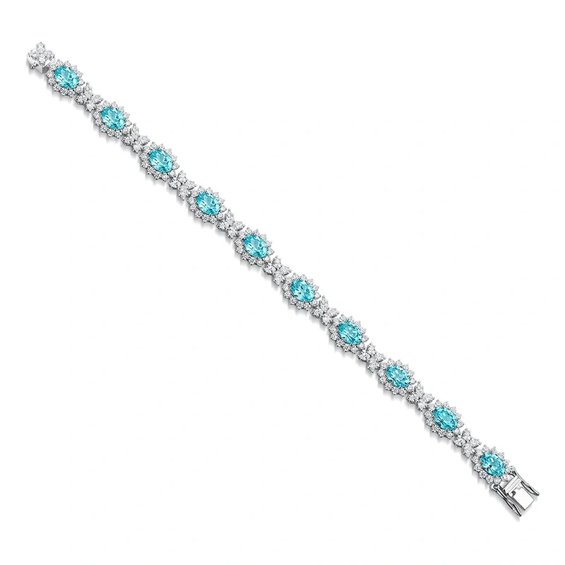 ShanLover Brand High Quality Flower Bracelet for Women S925 Silver Simple Lab Grown Gemstones Certificate Cultivated Jewelry