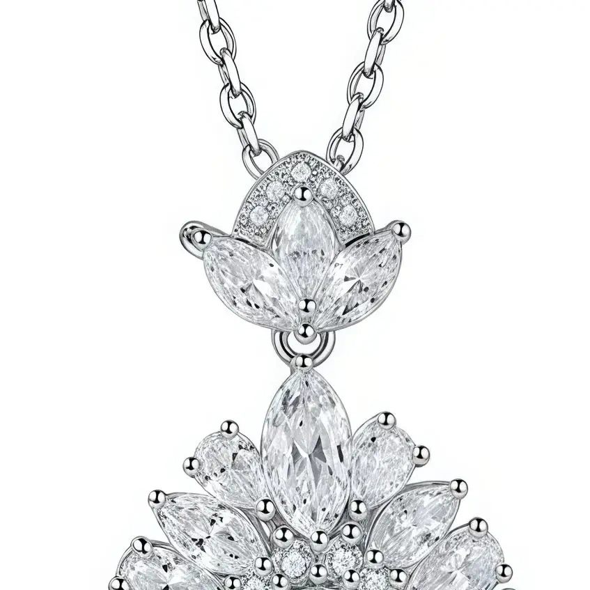 ShanLover Brand  Luxury Brand Designer Trendy Paraiba 925 Sterling Silver Fashion Necklace Cultivated Gemstone Pendant Silver