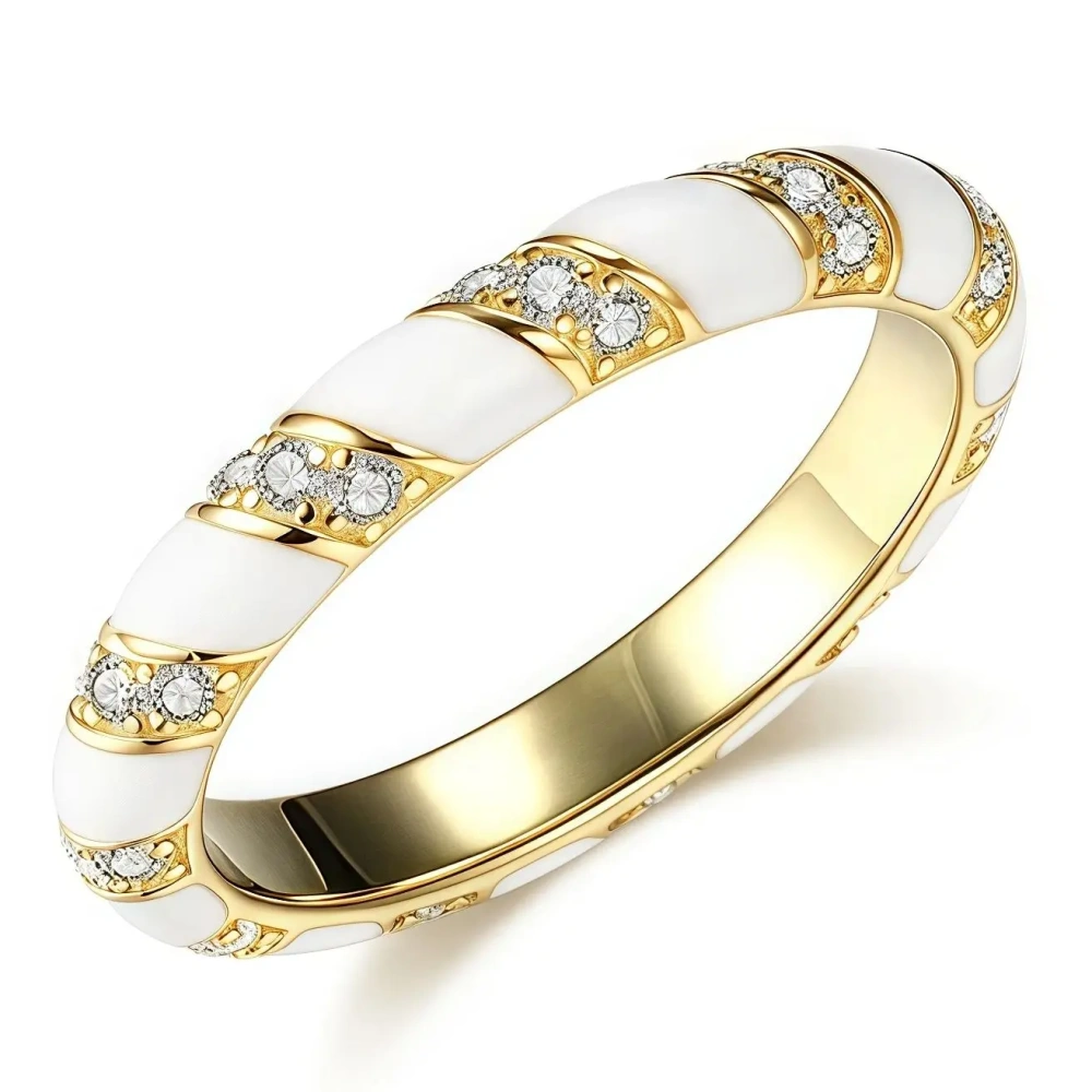 ShanLover Brand Hot Sales High Quality 925 Sterling Silver Diamond Ring Diamond Encrusted Trendy Women  Fashion Jewelry