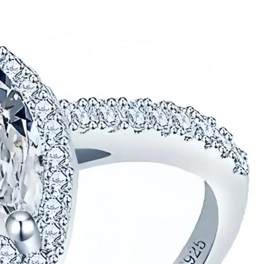 ShanLover Brand CMA Certificate 1ct High Quality Women's Fashionable 925 classics Sterling Silver Moissanite Diamond Ring
