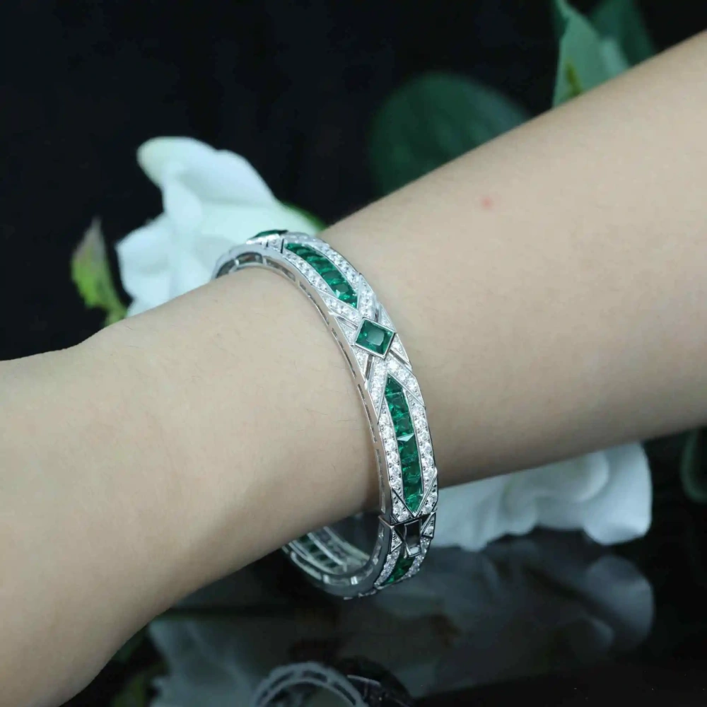 Winkin Winsin Musa Green Artdeco Decorative Retro Versatile Jewelry Girls' Bracelet