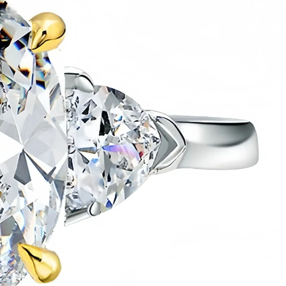 ShanLover Luxury 3ct MST Diamond Moissanite Ring For Woman Man 925 Sterling Silver Moissanite Gemstones Rings Wedding Jewelry
