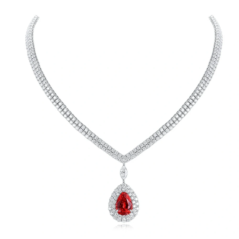 ShanLover Brand Light Luxury High Quality Necklace S925 Silver Gemstone Women Lab Grown Gemstones Luxury Brand Designer Necklace