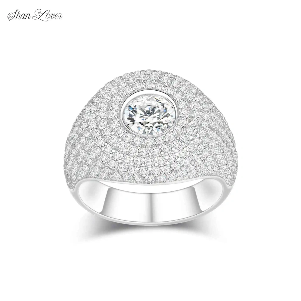 ShanLover Brand High Quality  925 Sterling Silver Dynamic Full Diamond Butterfly Ring for Women Anti-Fading Fashion Jewelry