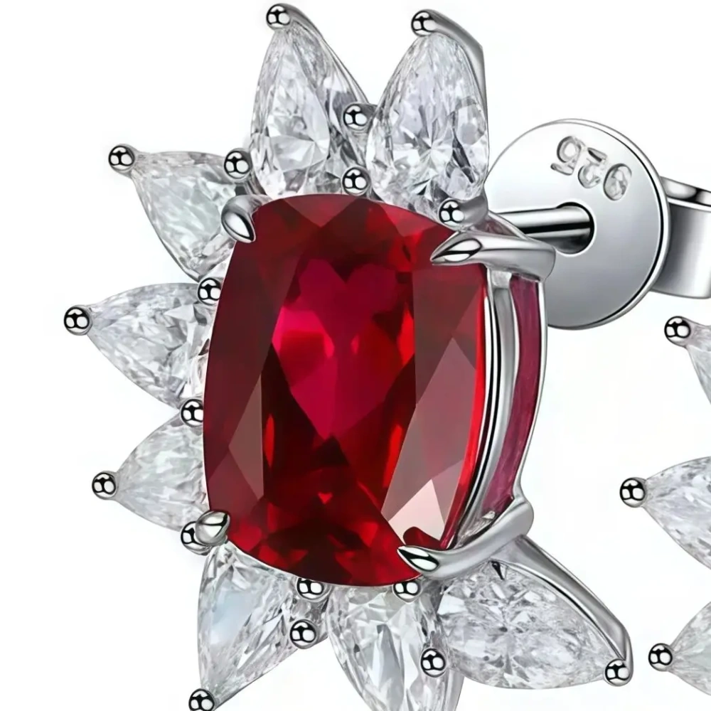 ShanLover Brand New Products Luxury Brand Designer Lab Grown Gemstones Certificated Real 925 Sterling Silver Drop Earrings