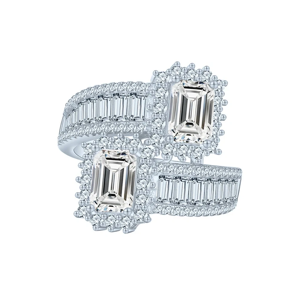 ShanLover Brand MST Grade Moissanite Diamond Ring S925 925 Sterling Silver Luxury Moissanite Gemstones Rings For Women Jewelry