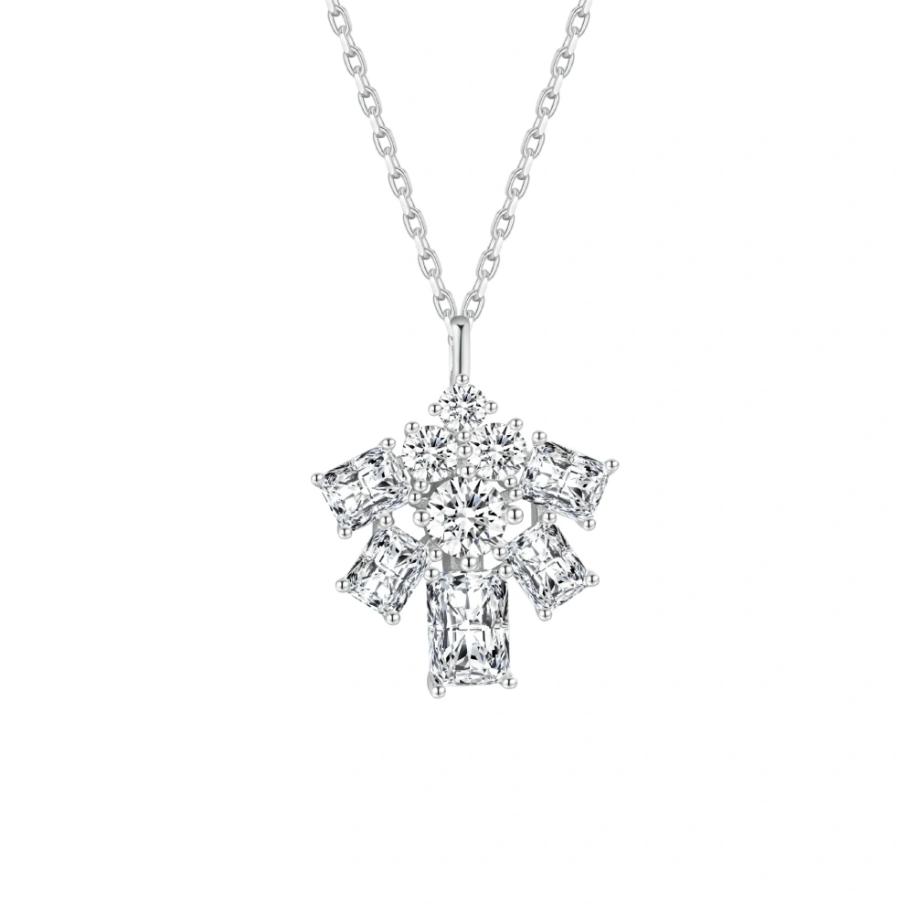 ShanLover Brand Classic Design Platinum Plating Pendant Necklace Jewelry Gemstones Diamond White Gold Plated Necklace Pendants