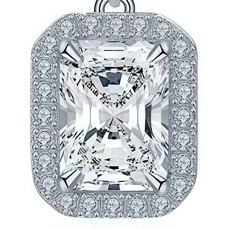 ShanLover Brand High Quality 2ct Moissanite Diamond Pendant Necklace for Women 925 Sterling Silver CMA Certificate Jewelry
