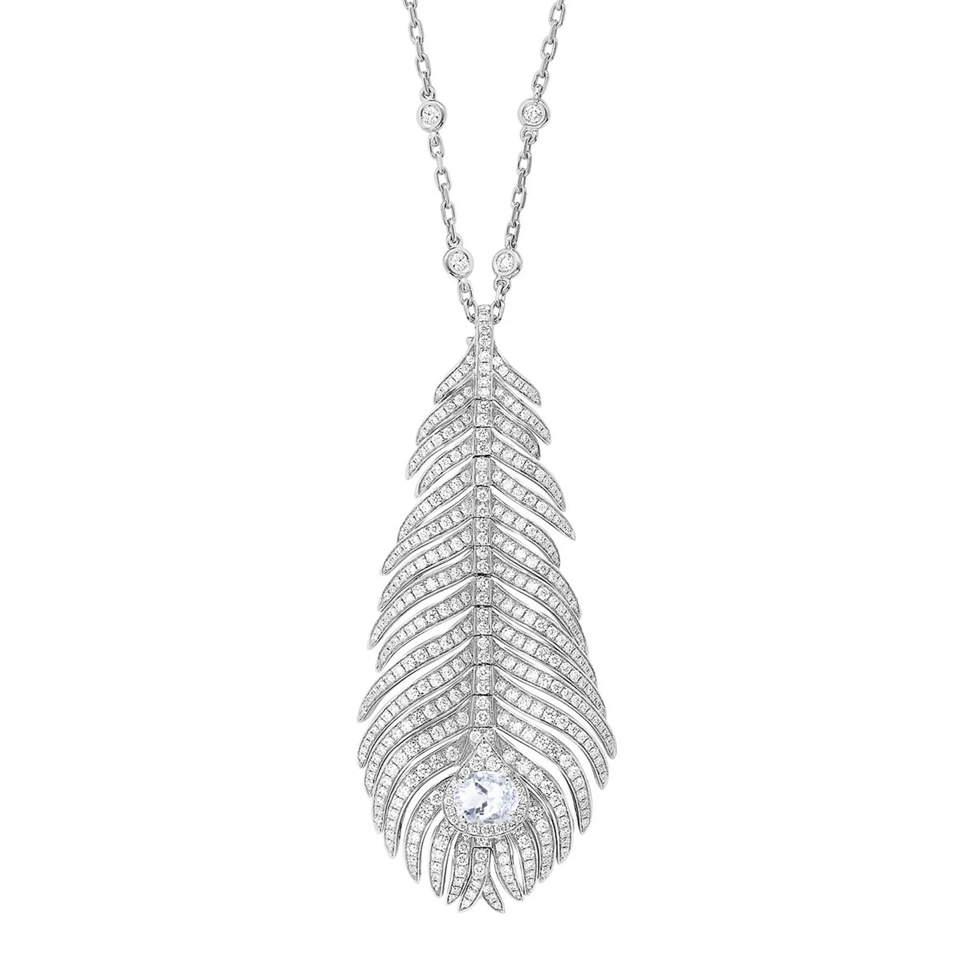 Winkin Winsin Peacock Feather Necklace Pendant Jewelry For Women Fashion S 925 Sterling Silver Pendants Chain Link Necklaces
