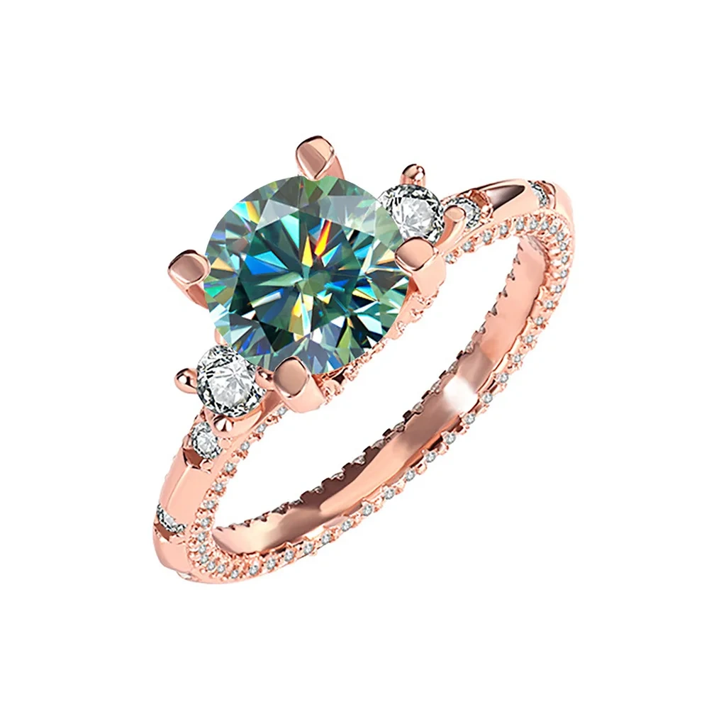 ShanLover Brand MUSHAN MST Top Grade Diamond Moissanite Ring Real 925 Sterling Silver Rings For Women Wedding Bridal Jewelry