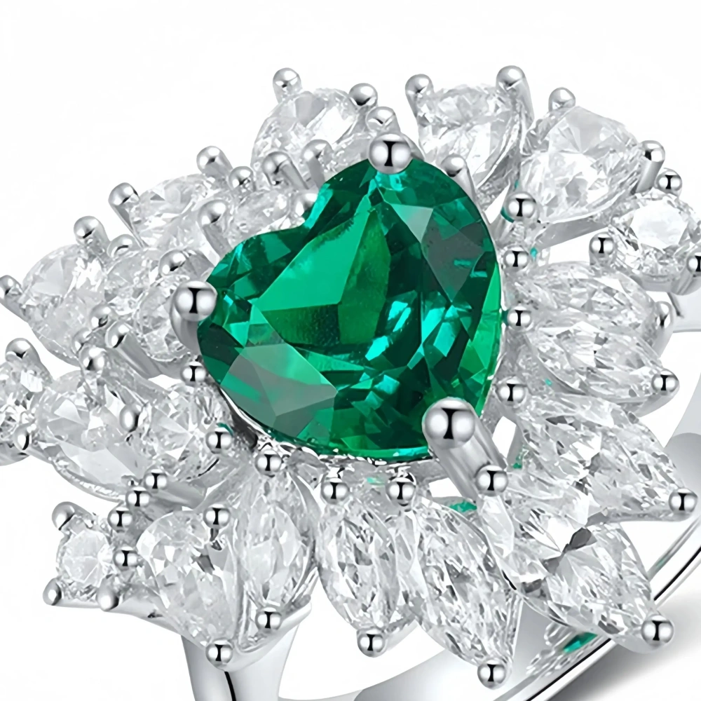 ShanLover Brand MUSHAN MGI Top Grade 1.8ct Lab Grown Gemstones Emerald Ring for Women Wedding s 925 Sterling Silve Rings Jewelry