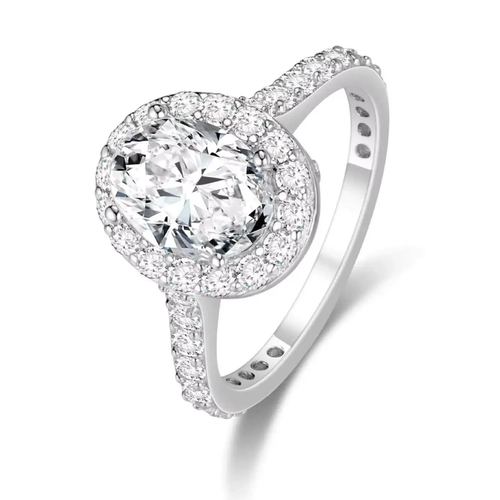 ShanLover Brand 925 Sterling Silver Full Diamond  Surface Wedding Ring Luxurious High-End Women Elegant Simple Fashion Jewelry