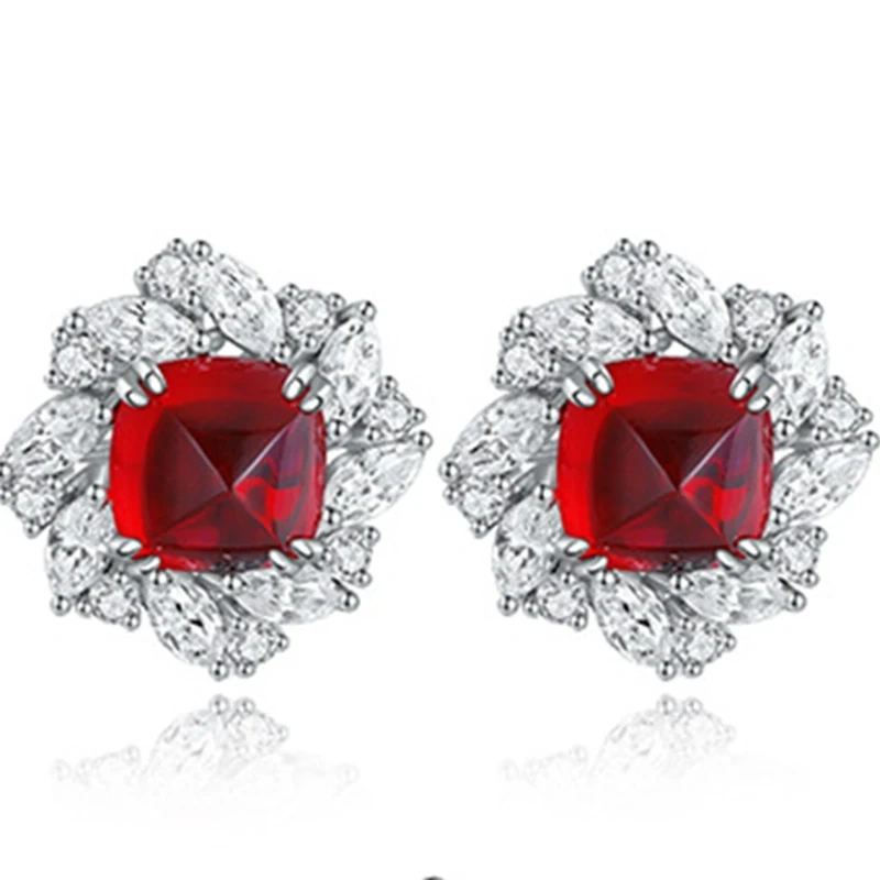 ShanLover Brand High Quality Luxury Personalized Trendy Sugar Tower Shaped Cultivated Ruby Necklace Fine Jewelry Pendant
