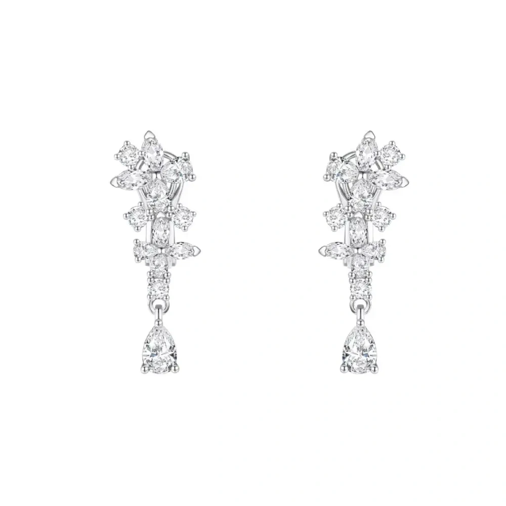 ShanLover Brand High Quality Woman 925 Sterling Silver Stud Earrings Diamond Butterfly s925 Silver Fashion Drop Earrings Jewelry