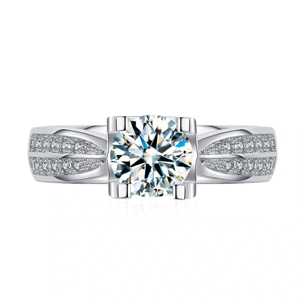 MUSHAN MST Top Grade Brand Moissanite Diamond Ring for Women Rings Fashionable High End 925 Sterling Silver Jewelry