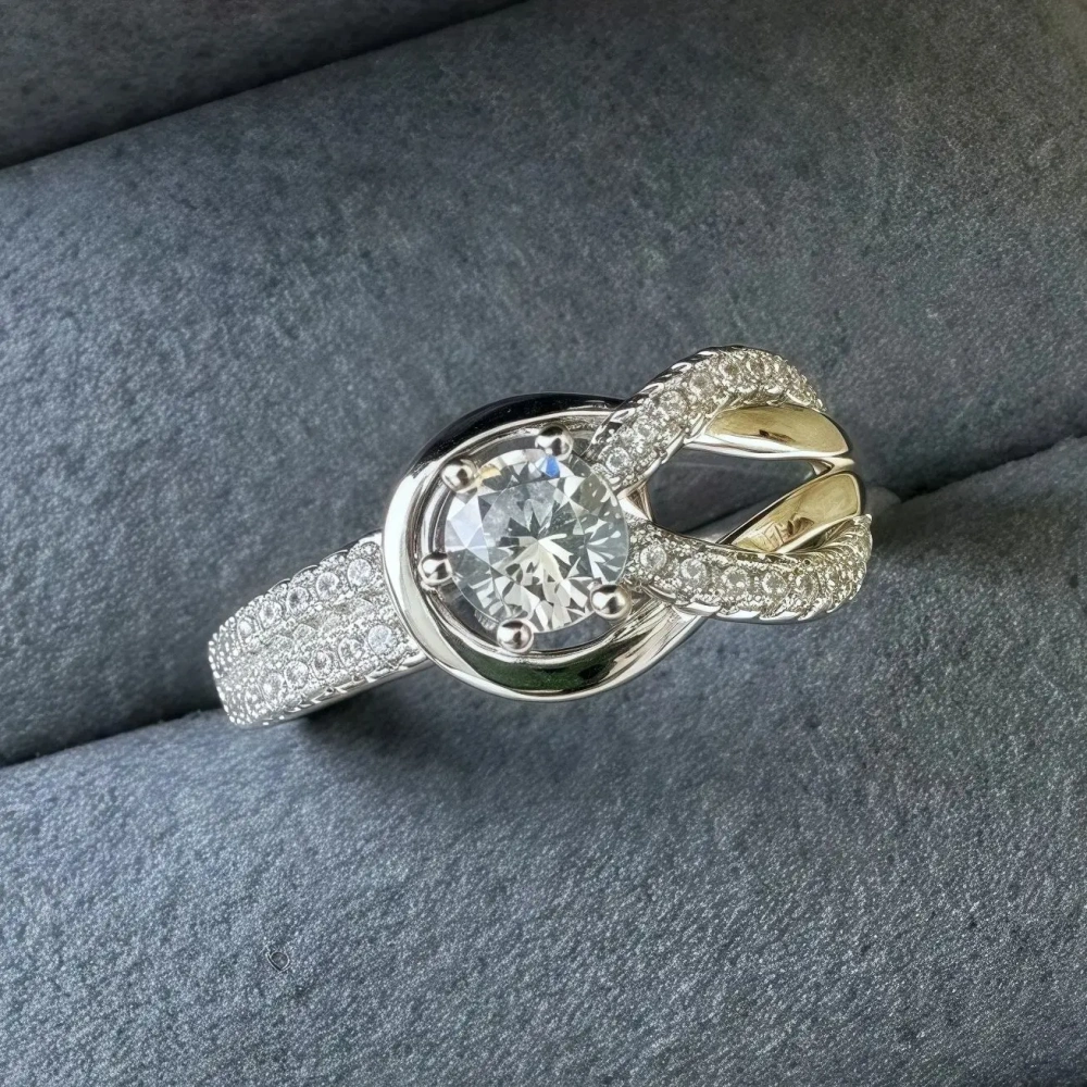 ShanLover Brand Mosan Diamond Ring for Women High Quality 925 Sterling Silver High End Niche Design Elegant Fashion Jewelry