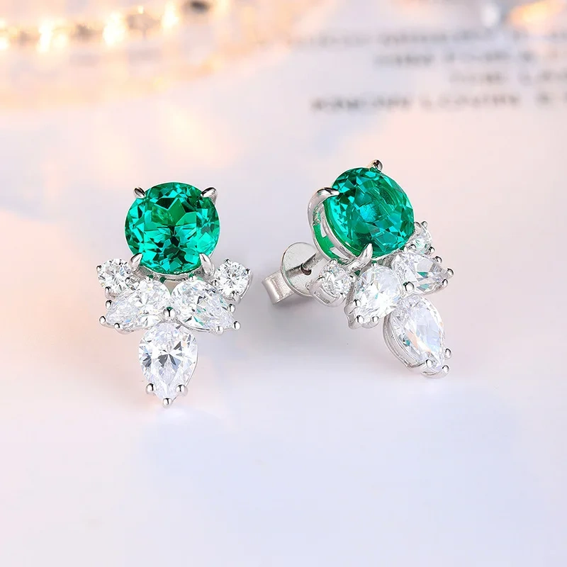 ShanLover Brand  Luxury Brand Designer Lab Grown Gemstones Certificated Real 925 Sterling Silver Pendant Earrings Jewelry
