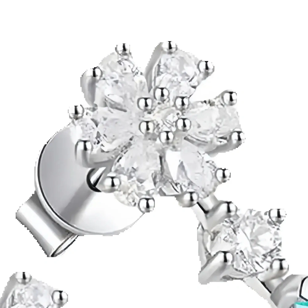 ShanLover Brand Luxury Designer CMA Certificate Lab Grown Gemstones 925 Sterling Silver Paraiba 6.7ct Drop Earrings Jewelry