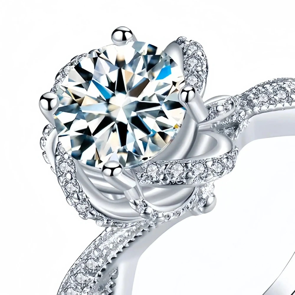 ShanLover Brand GRA Certificated MST Top Grade Moissanite Ring for Women Real 925 Sterling Silver Bridal Wedding Rings Jewelry
