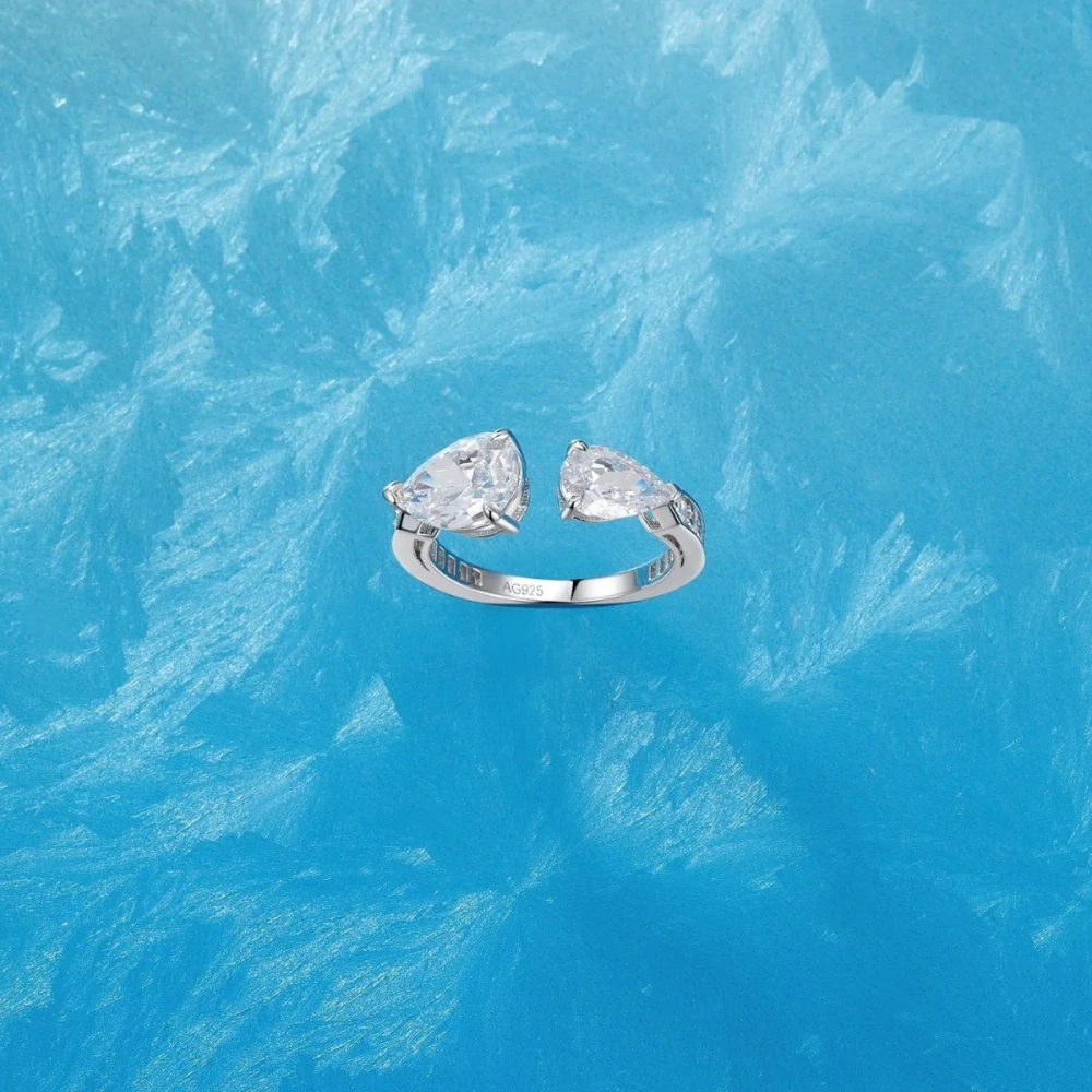 ShanLover Brand Double Ring For Women High Quality Certificate Hot Sales Fashion Zircon Ring S925  Design Jewelry