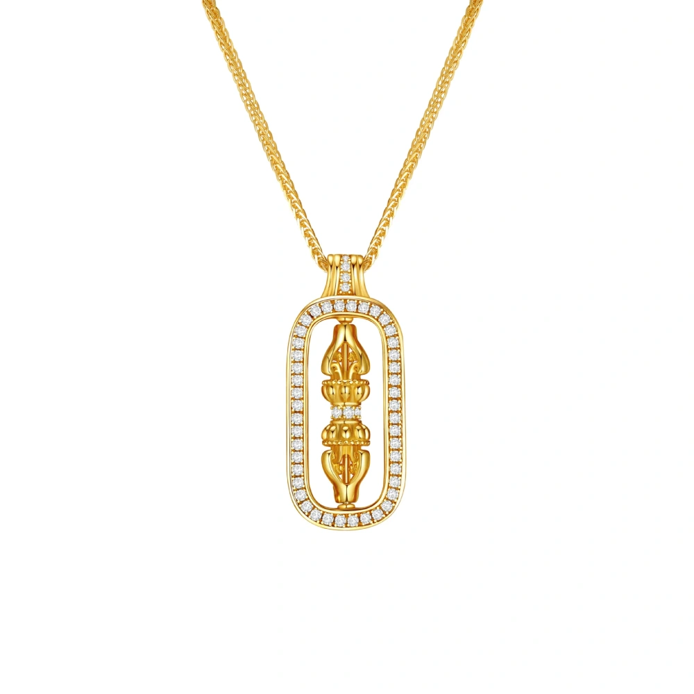 ShanLover Brand Exorcism Wand Design 925 Sterling Silver Pendant Necklace 5A Zircon Gemstones Pendants Woman Man Amulet Jewelry