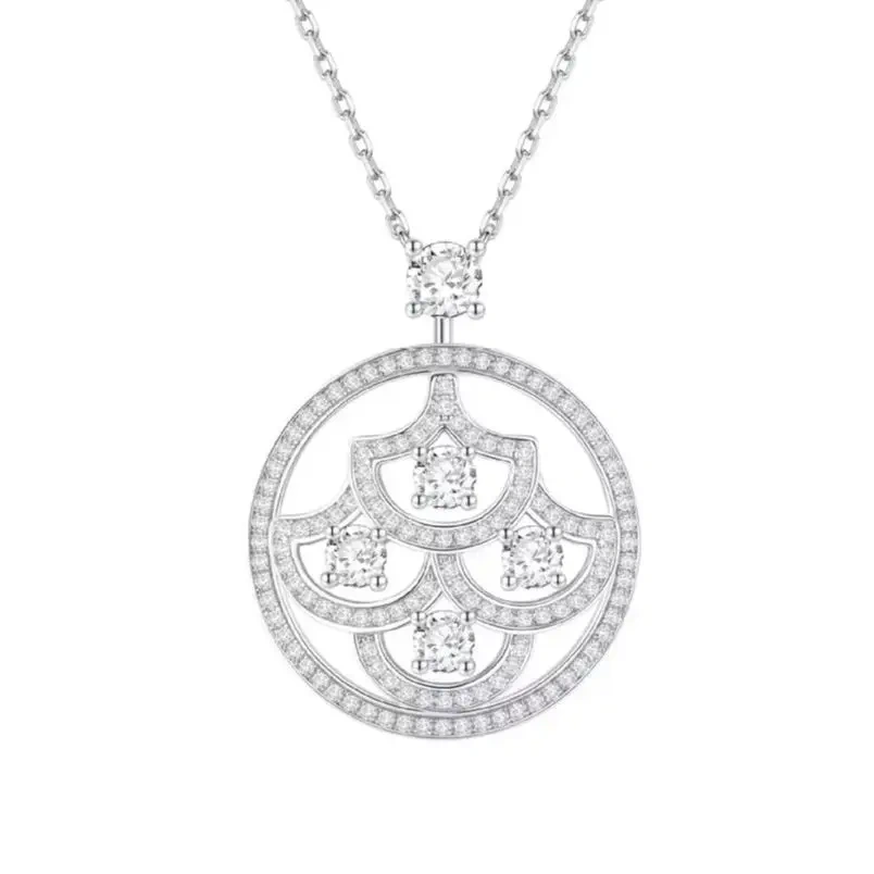 ShanLover Brand Platinum White Gold Plating 925 Sterling Silver Pendants Necklace For Woman Sweater Pendant Dress Necklaces