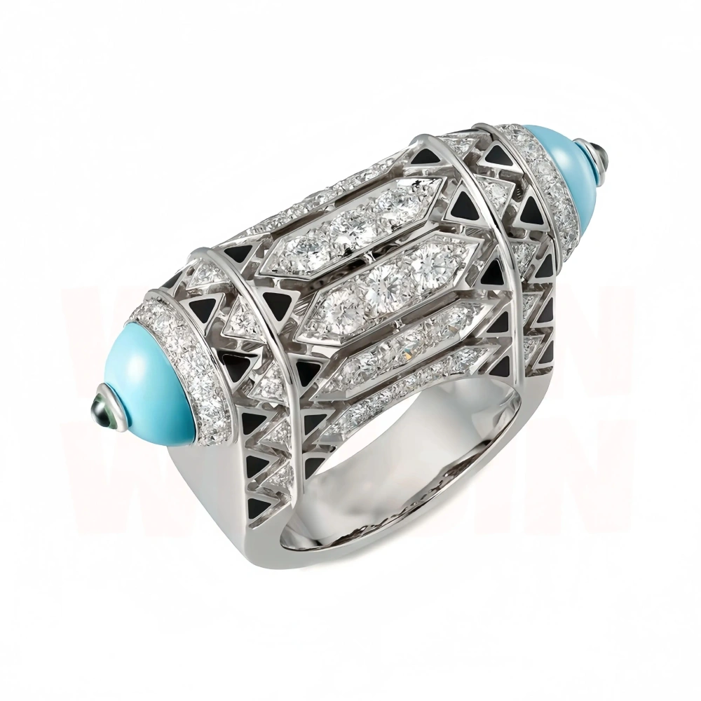 Winkin Winsin Luxury Brand Designer 925 Sterling Silver Ring Natural Coral Fine Jewelry Gemstone Rings High-Carbon Diamond Rings
