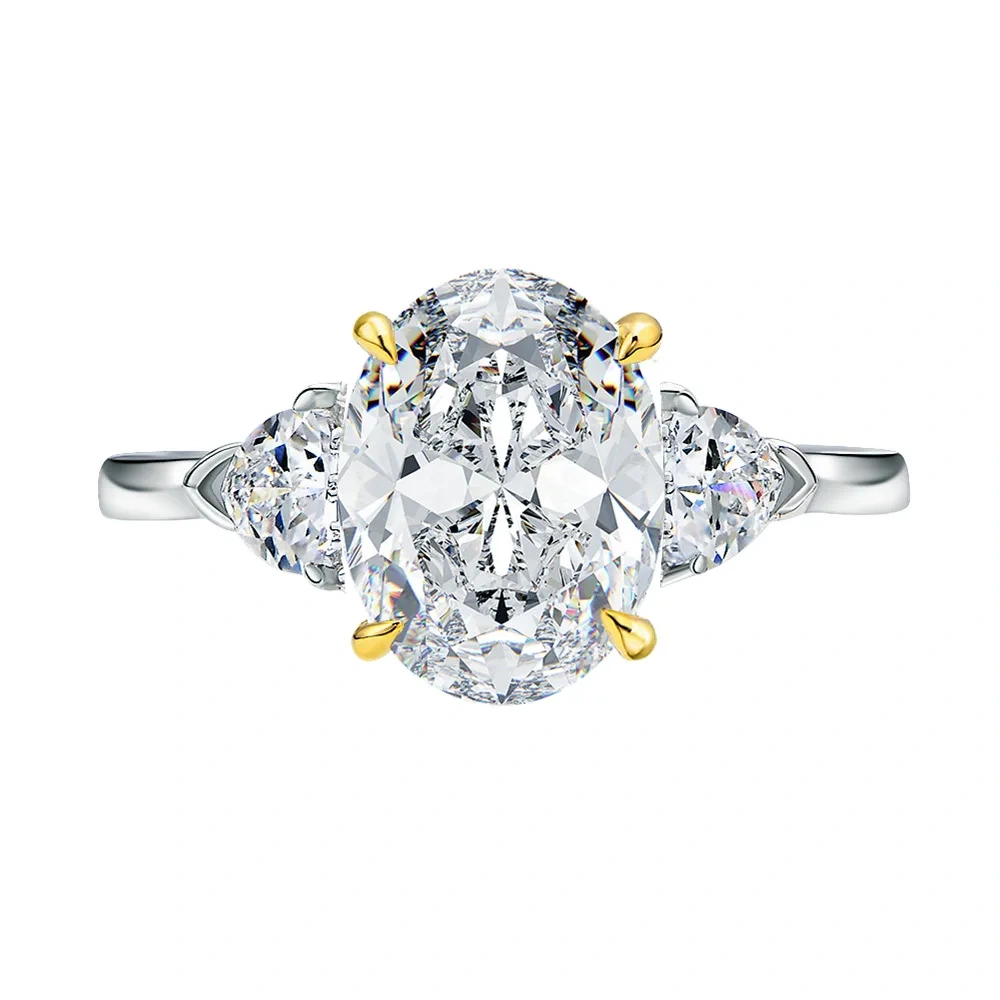 ShanLover Luxury 3ct MST Diamond Moissanite Ring For Woman Man 925 Sterling Silver Moissanite Gemstones Rings Wedding Jewelry
