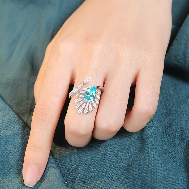 ShanLover Brand Luxury 925 Sterling Silver Men's Ring with Large Bezel Set Cultivated Sapphire High-End Personalized Design