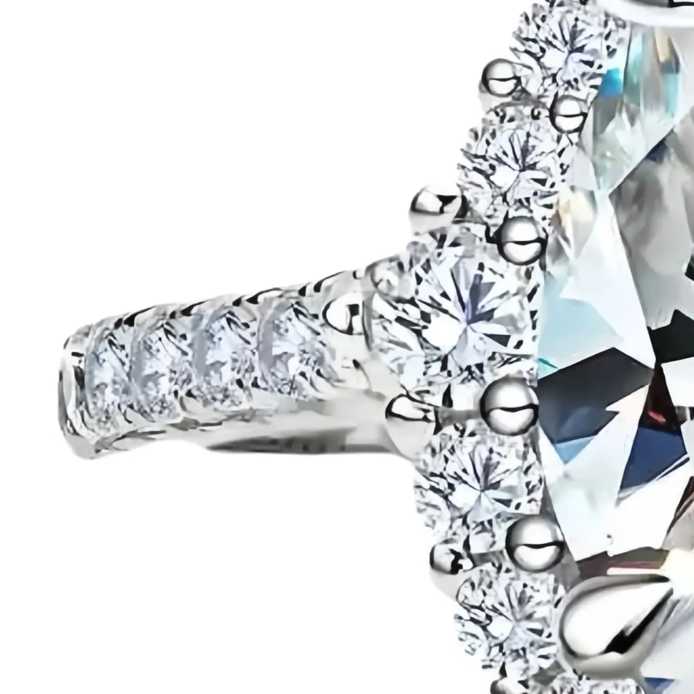 ShanLover Brand Water Drop MST 4ct Moissanite Diamond Ring for Woman Lovers S 925 Pure Silver Rings Moissanite Gemstones Jewelry