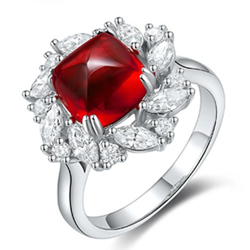 ShanLover Brand High Quality Luxury Personalized Trendy Sugar Tower Shaped Cultivated Ruby Necklace Fine Jewelry Pendant