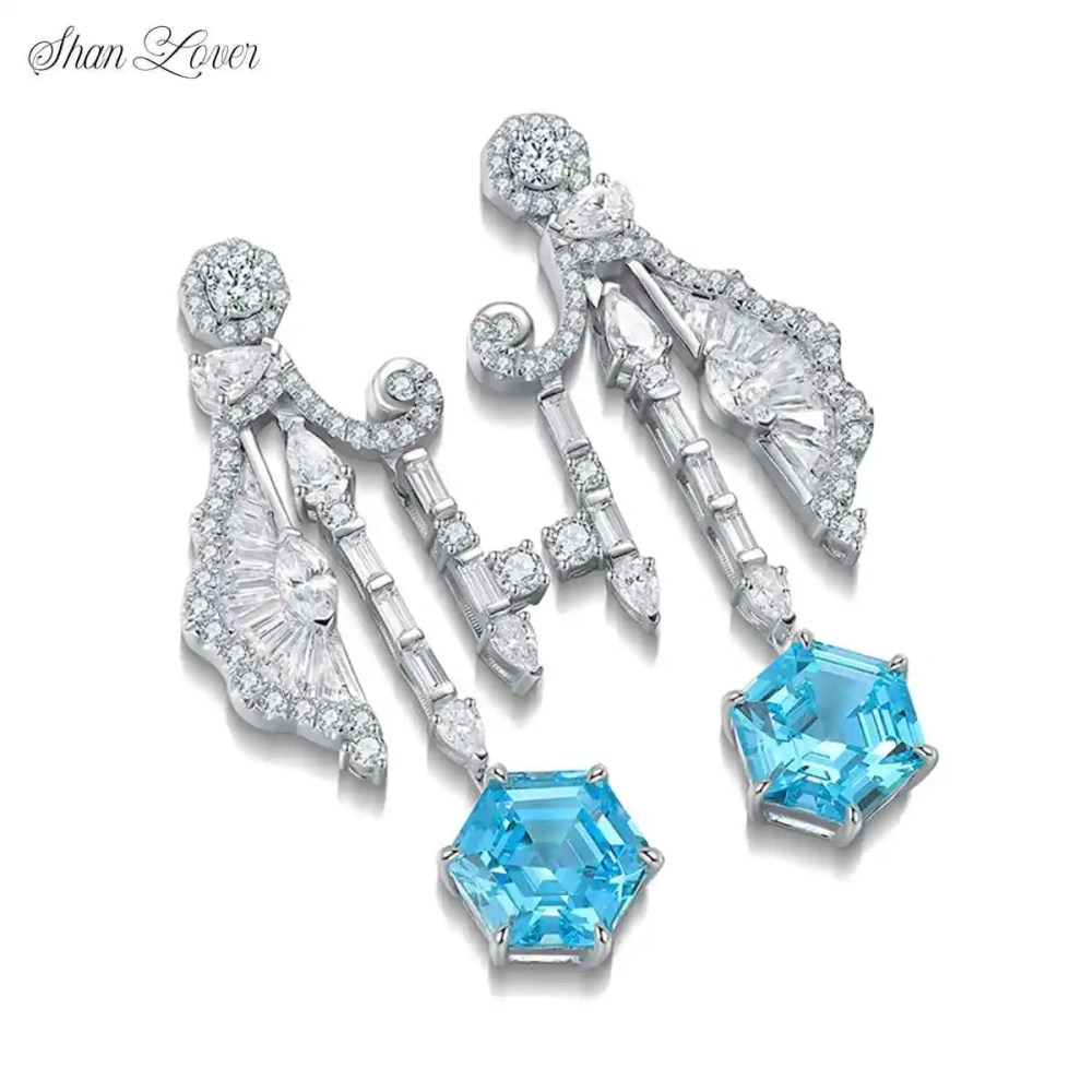 ShanLover Brand  Luxury Brand Designer Lab Grown Gemstones Certificated Women Stud  Sophistication Cultivating Elegant Jewelry