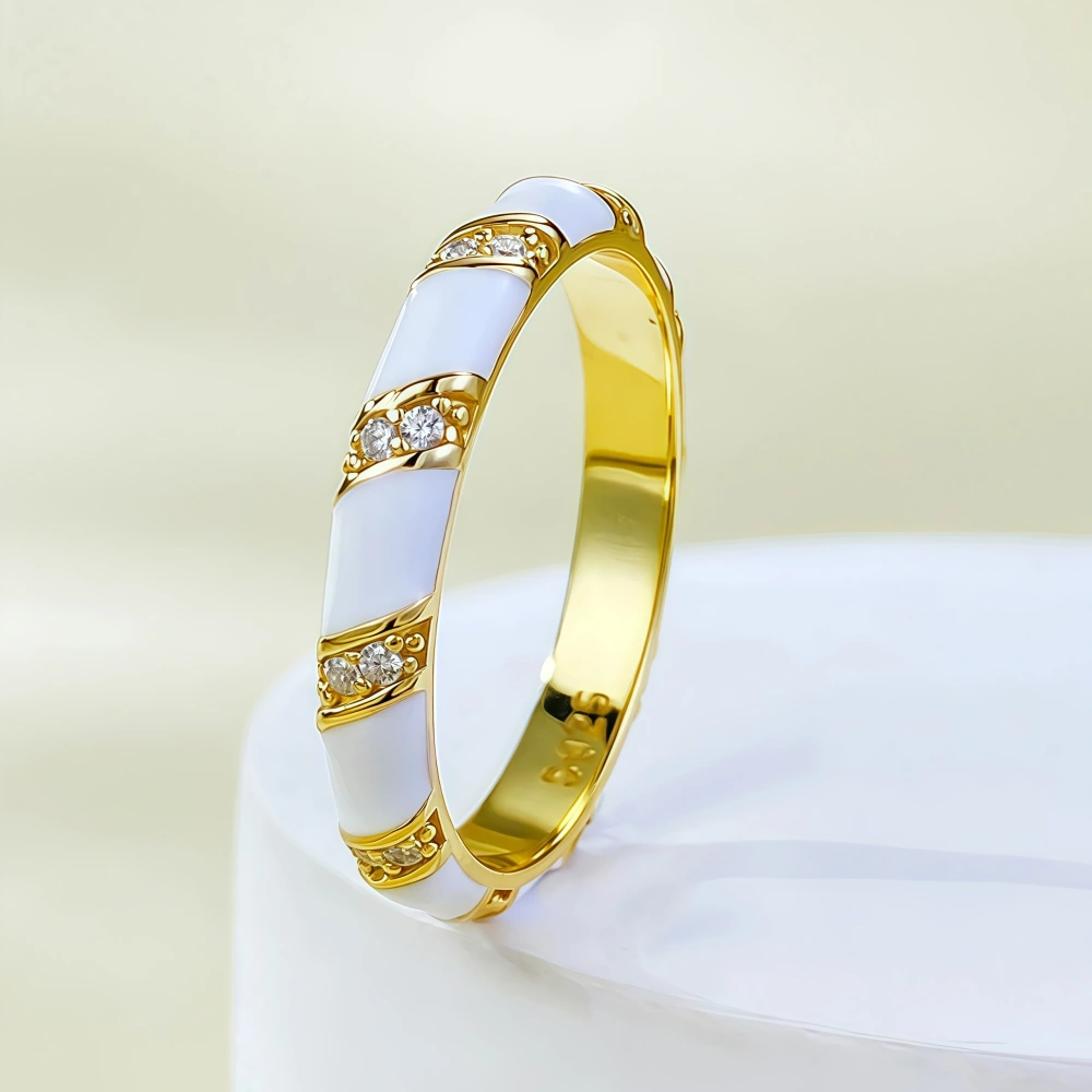 ShanLover Brand Hot Sales High Quality 925 Sterling Silver Diamond Ring Diamond Encrusted Trendy Women  Fashion Jewelry