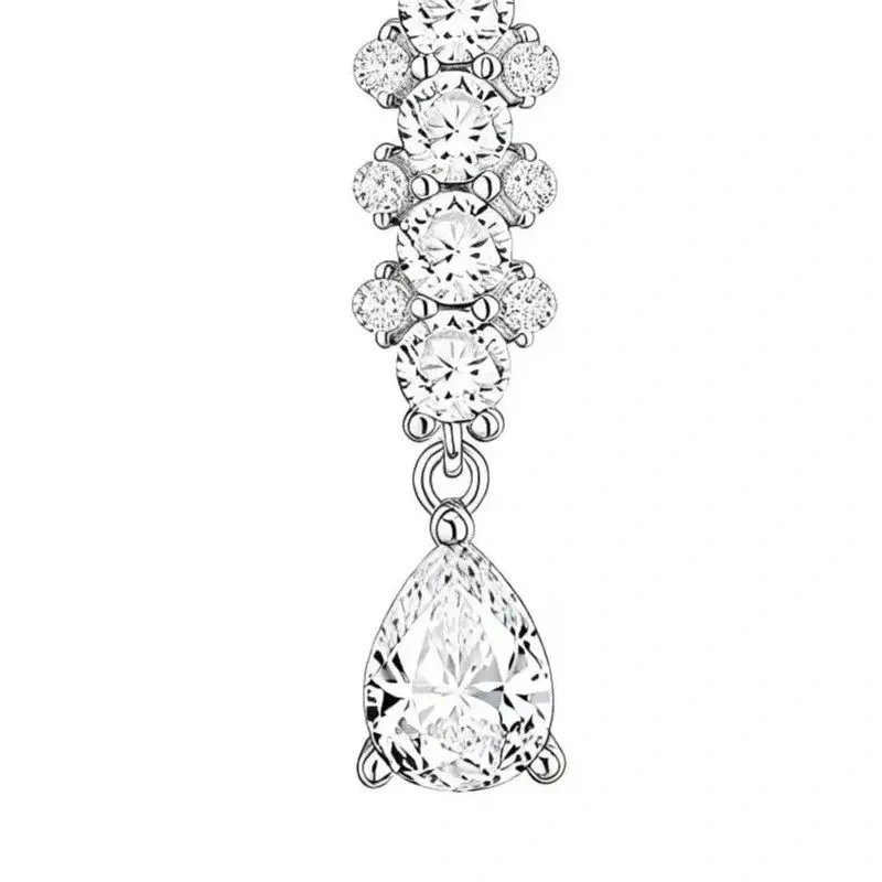 ShanLover Brand CMA Certificate 5A Level Luxury Designer 925 Sterling Silver Zircon Drop Earrings For Woman Jewelry