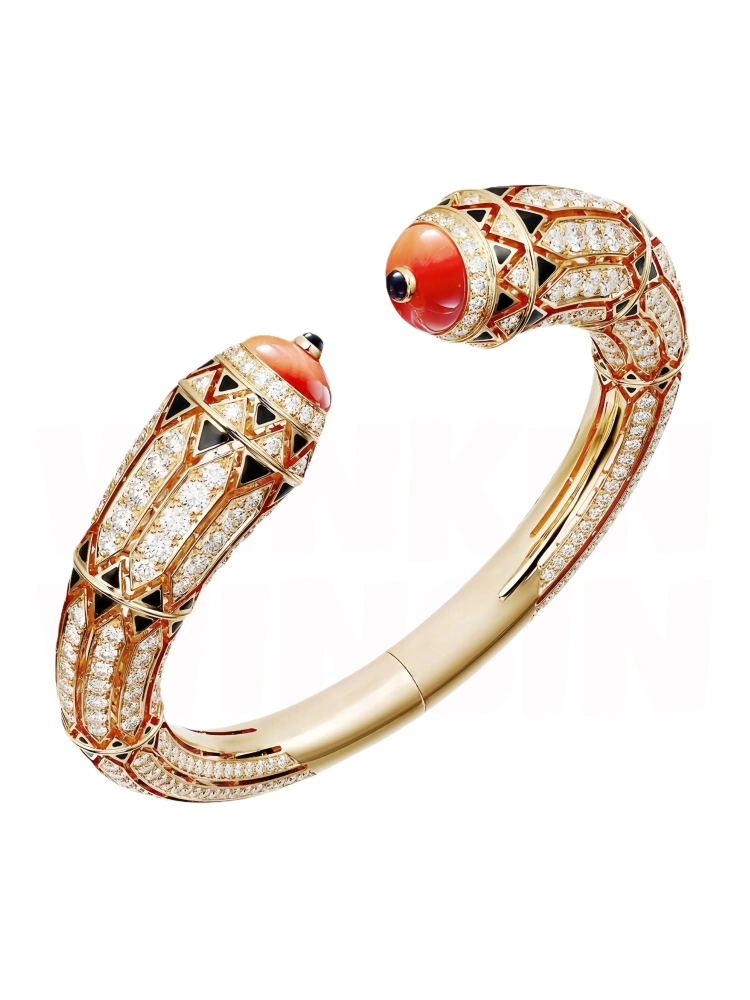 Winkin Winsin Brand Designer Real 925 Sterling Silver Cuff Bracelet For Women Bangle Carbon Diamond Gemstones Bangles Jewelry