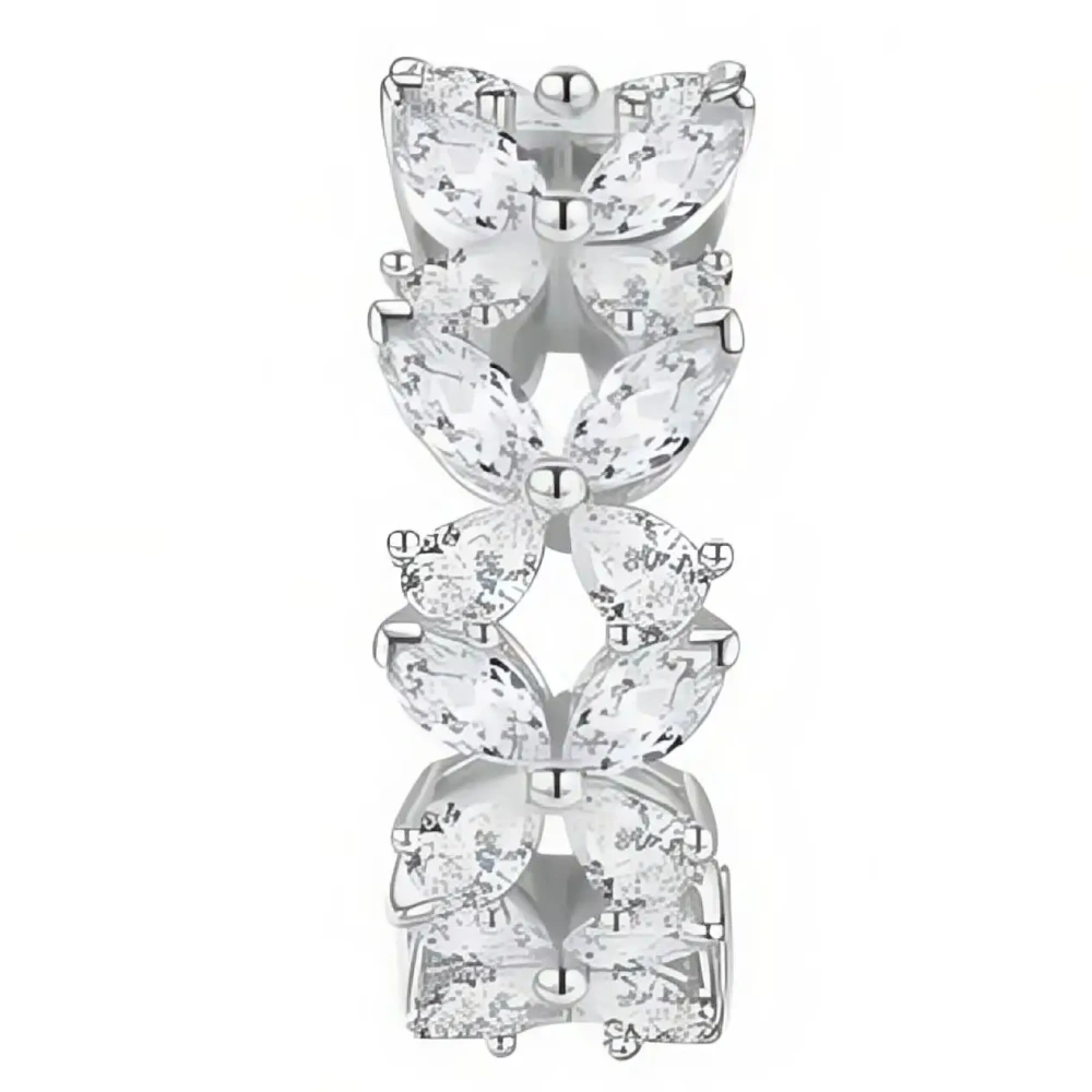 ShanLover Brand 5A Grade CMA Certificate 925 Sterling Silver Full Diamond Butterfly Zircon Earrings for Women Jewelry