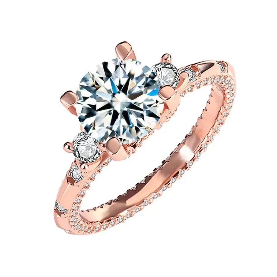 ShanLover Brand MUSHAN MST Top Grade Diamond Moissanite Ring Real 925 Sterling Silver Rings For Women Wedding Bridal Jewelry