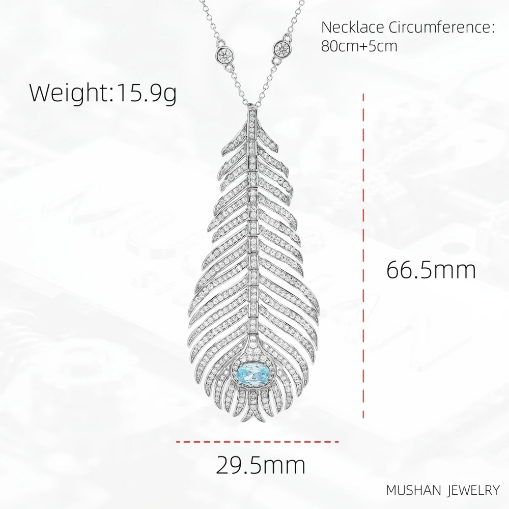 Winkin Winsin Peacock Feather Necklace Pendant Jewelry For Women Fashion S 925 Sterling Silver Pendants Chain Link Necklaces