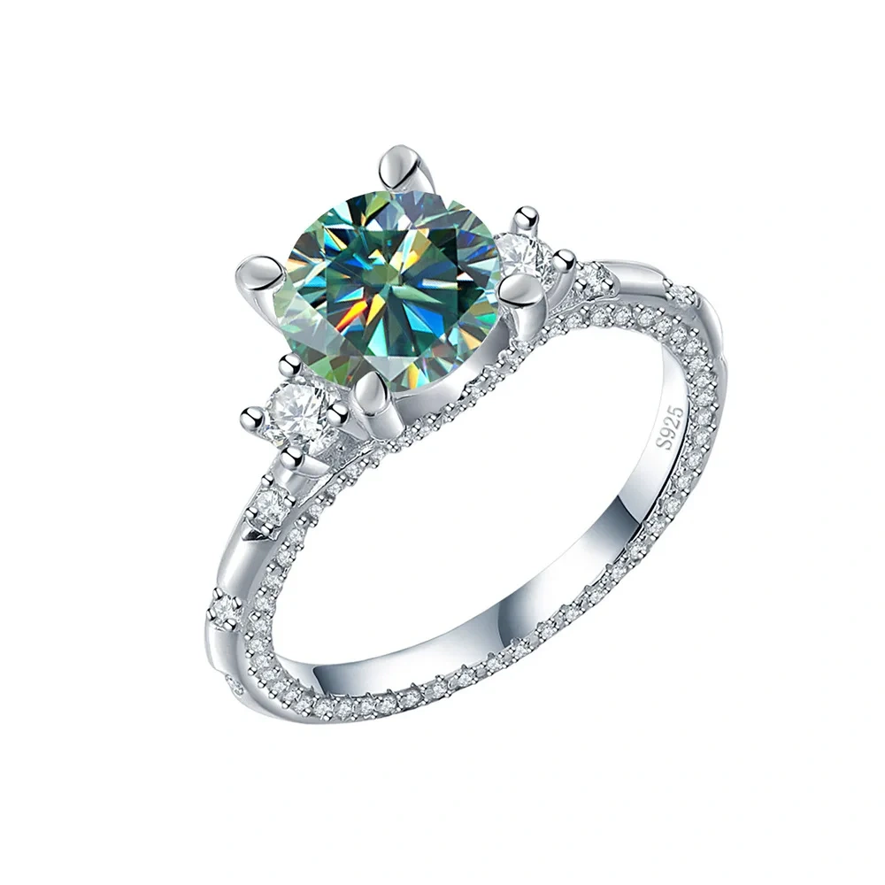 ShanLover Brand MUSHAN MST Top Grade Diamond Moissanite Ring Real 925 Sterling Silver Rings For Women Wedding Bridal Jewelry