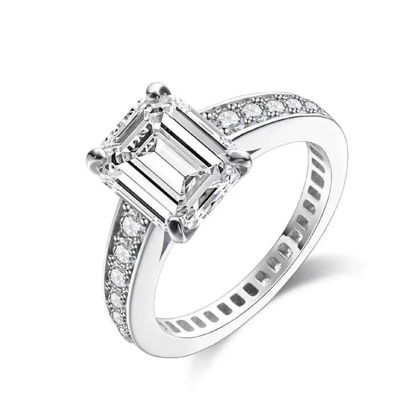 ShanLover Brand Certificate Hot Sales Fashion Zircon Ring High Quality 925 Sterling Silver Diamond Studded Ring