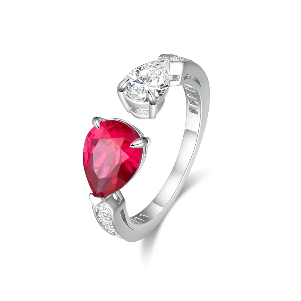 ShanLover Brand Double Ring For Women High Quality Certificate Hot Sales Fashion Zircon Ring S925  Design Jewelry