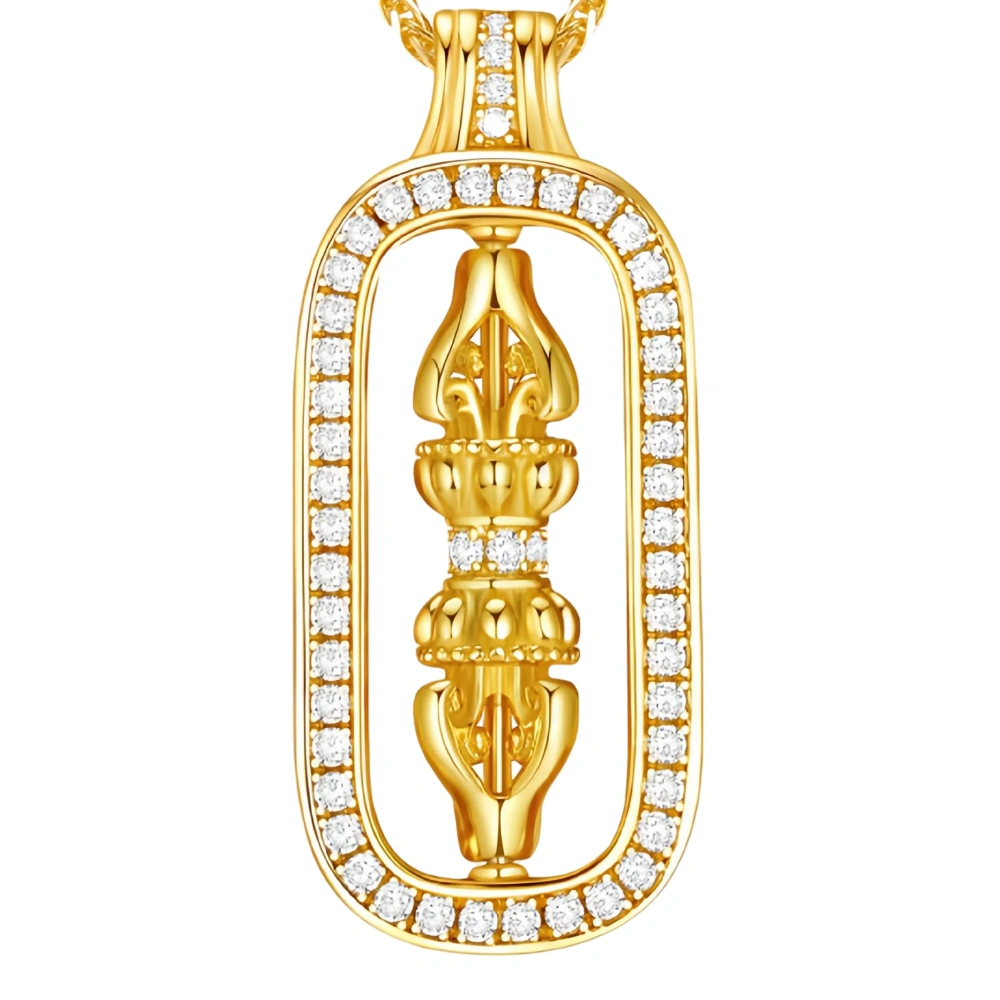 ShanLover Brand Exorcism Wand Design 925 Sterling Silver Pendant Necklace 5A Zircon Gemstones Pendants Woman Man Amulet Jewelry