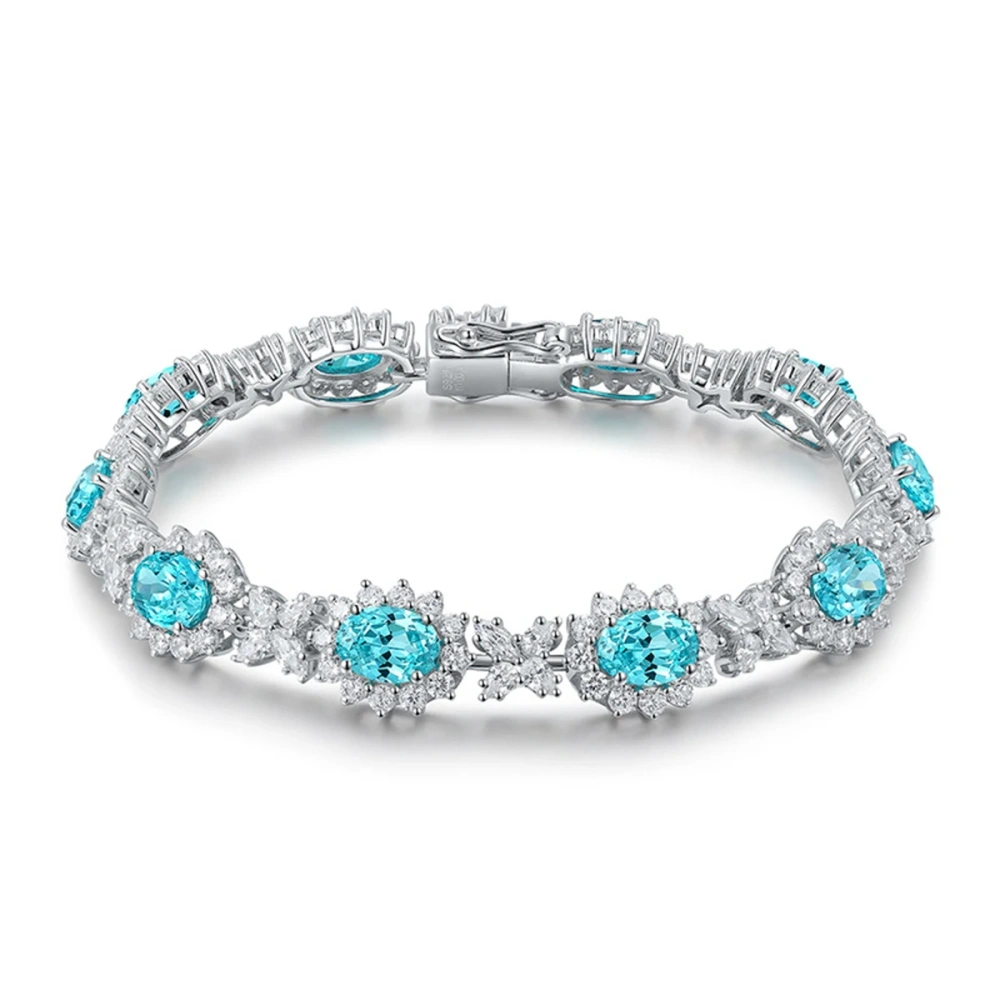 ShanLover Brand High Quality Flower Bracelet for Women S925 Silver Simple Lab Grown Gemstones Certificate Cultivated Jewelry
